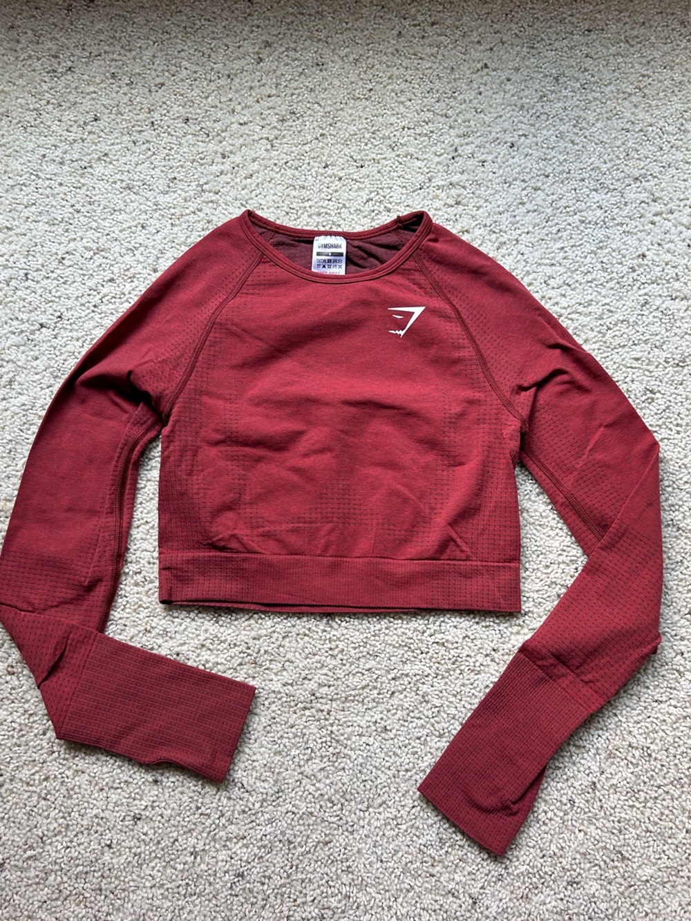 Gymshark Brick Red Long Sleeve Top